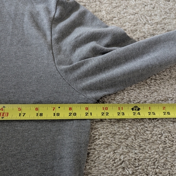 NWT American Eagle Long-Sleeve Polo Shirt Super Soft Standard Fit Grey - Picture 11 of 15